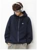 Men's Heavyweight Retro Color Block Embroidered Cardigan Hoodie Jacket