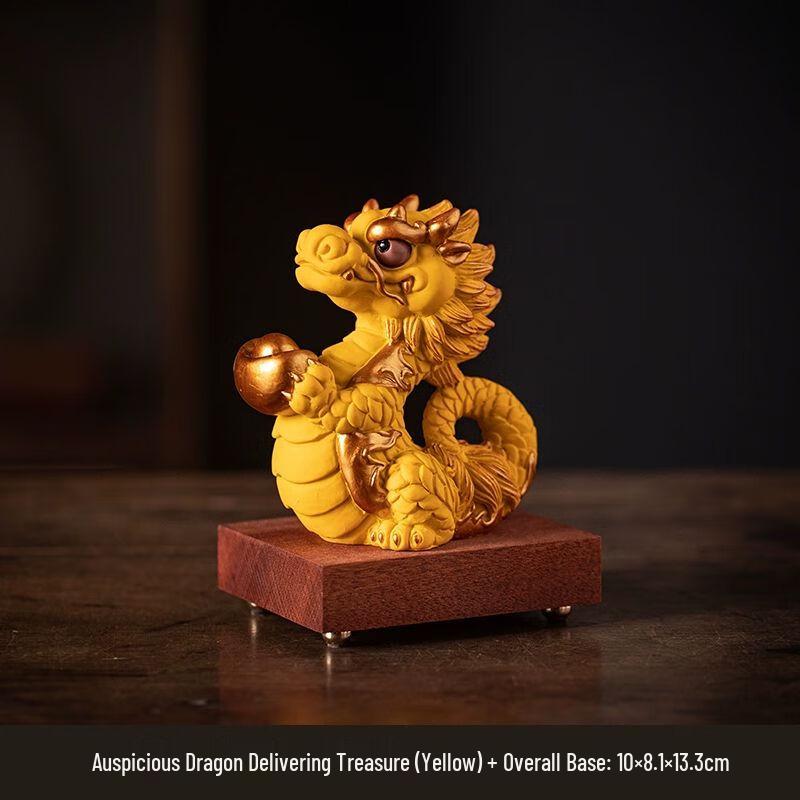 Auspicious Green Dragon Tea Pet Ornament
