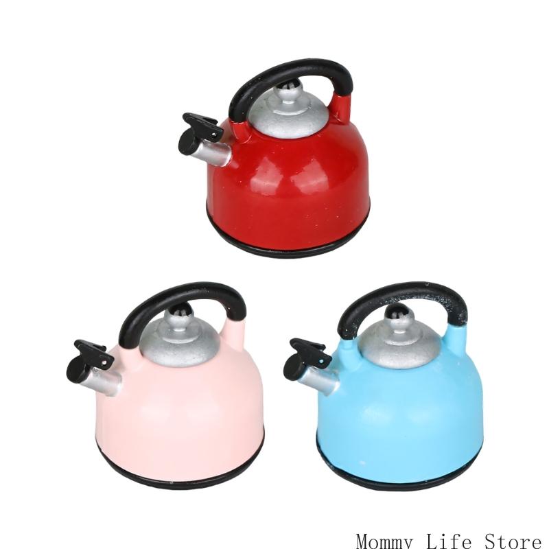 Simulation Kettle Miniature Model Figurine For Doll House Accessories With Realistic Detail For Kids Roleplay Game