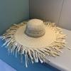 2023 Cappelli da Sole in Paglia Fatti a Mano per Donna Uomo Ampia Tesa Larga Ragazze Alta Qualità Naturale Panama Estivi da Spiaggia Cappelli in Paglia per Vacanza