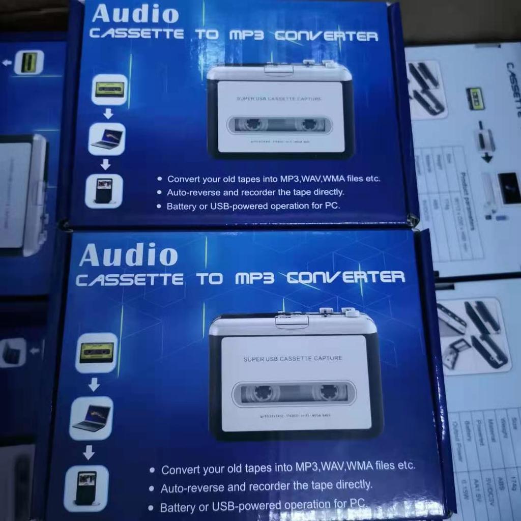 USB Cassette Capture Radio Player Portable USB Cassette Tape To MP3 Converter Capture Audio Music Player Tape Cassette Recorder