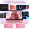 Auusda PC Portable 15.6''- Stockage 32GB+1To SSD - Intel Celeron N5100 - Ordinateur Portable Windows 11 FHD 5G/2.4G WiFI Rose