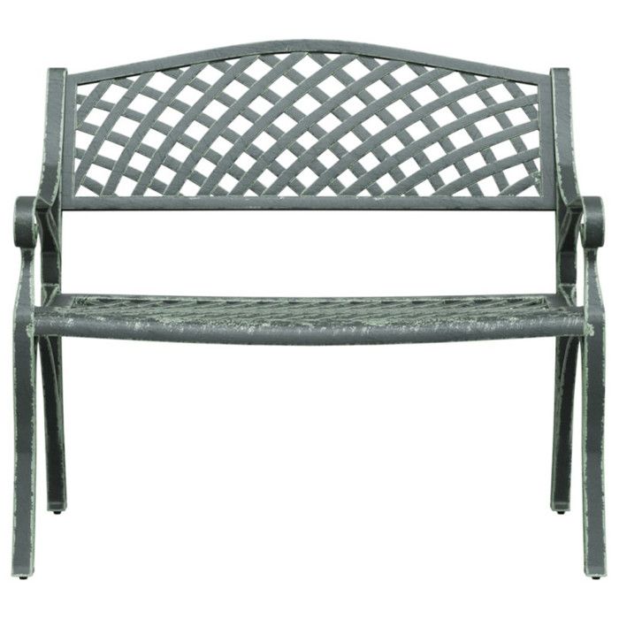 VidaXL Banc de jardin 102 cm Aluminium coulé Vert 317745