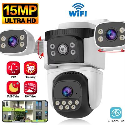 Wireless CCTV WiFi Smart Camera PTZ 15MP 5MP Home Security IP Camera Outdoor 360° Video Surveillance Security Protection O-KAM