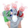 10 Pcs Animals Finger Puppets Set Baby Plush Doll Hand Cartoon  Family Hand Puppet Pigs Cloth Theater Educational Toys For Kids