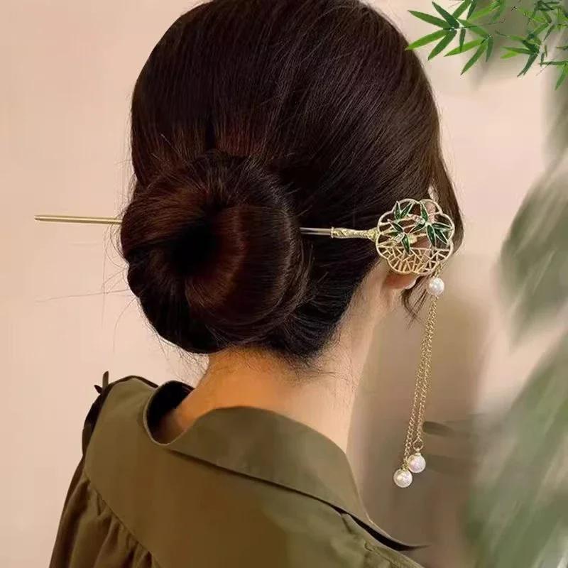 Women's Hair Needle Romantic Chinese Style Hair Accessory Alloy Jewelry Suitable for Daily Wear Gifts Girls Fashion Hairpin