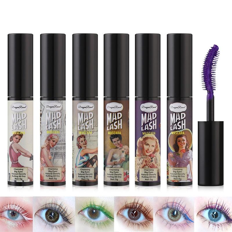 Colorful Waterproof Mascara Blue Purple White Pearl Mascara Dense Eye Makeup Mascara Cream Cosmetics Makeup