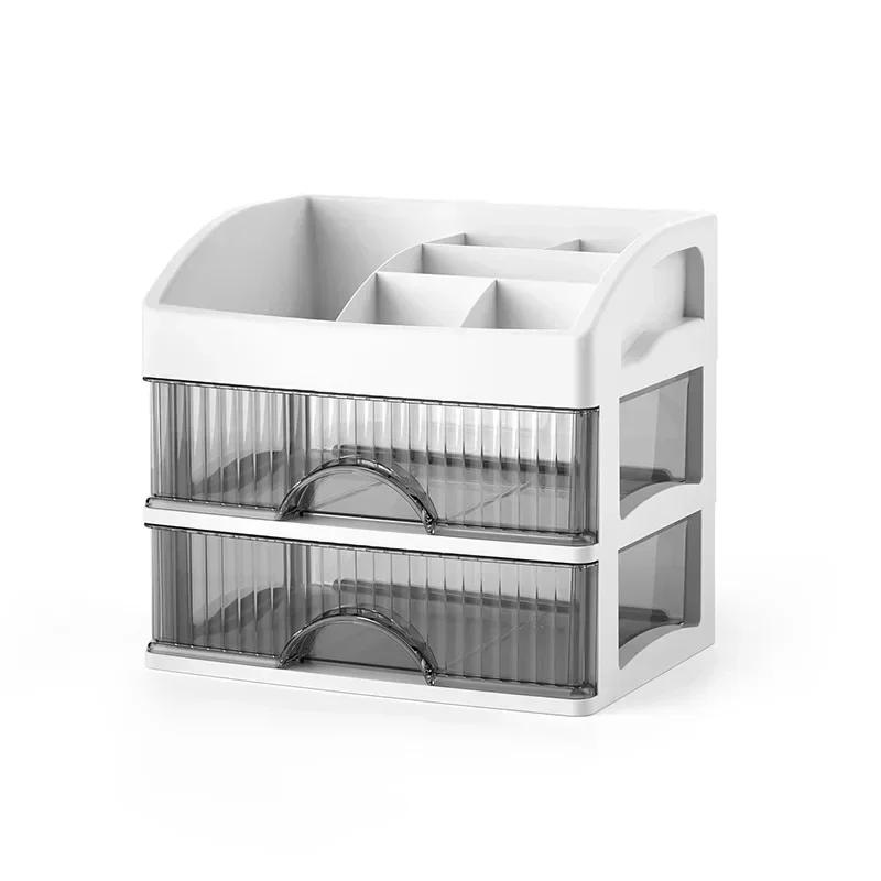 Cosmetic Clear Organiser Drawer Plastic Jewelry Makeup Storage Boxs Transparent Multi-layer Multi-functional Desktop Organizer