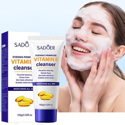 Limpiador SADOER de Onagra y Vitamina E (100 g) | Limpieza profunda e hidratación