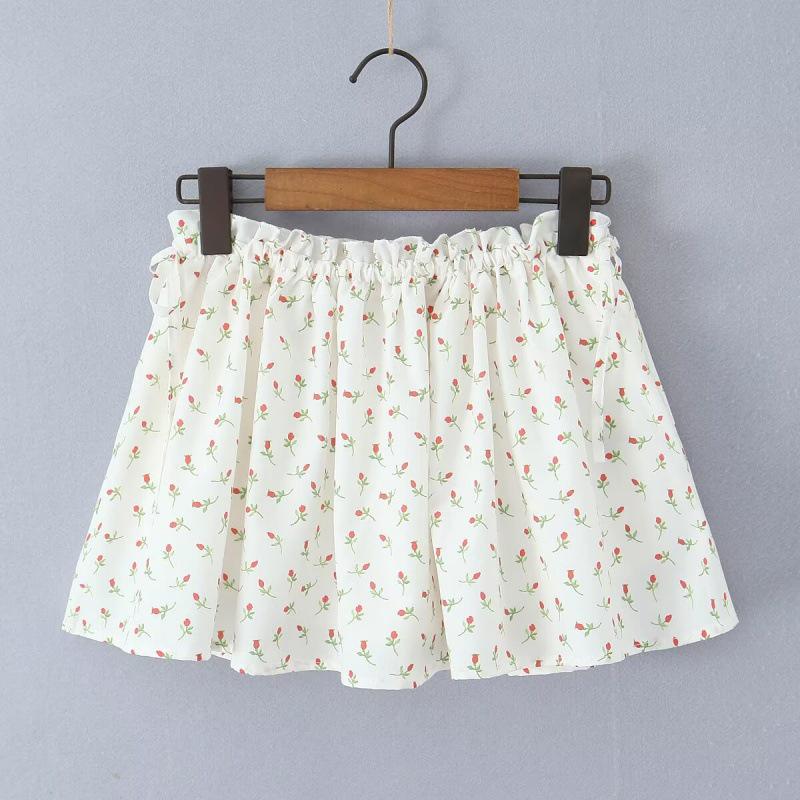 2026 European & American Sweet Floral Camisole and Low-Waist Skirt Set