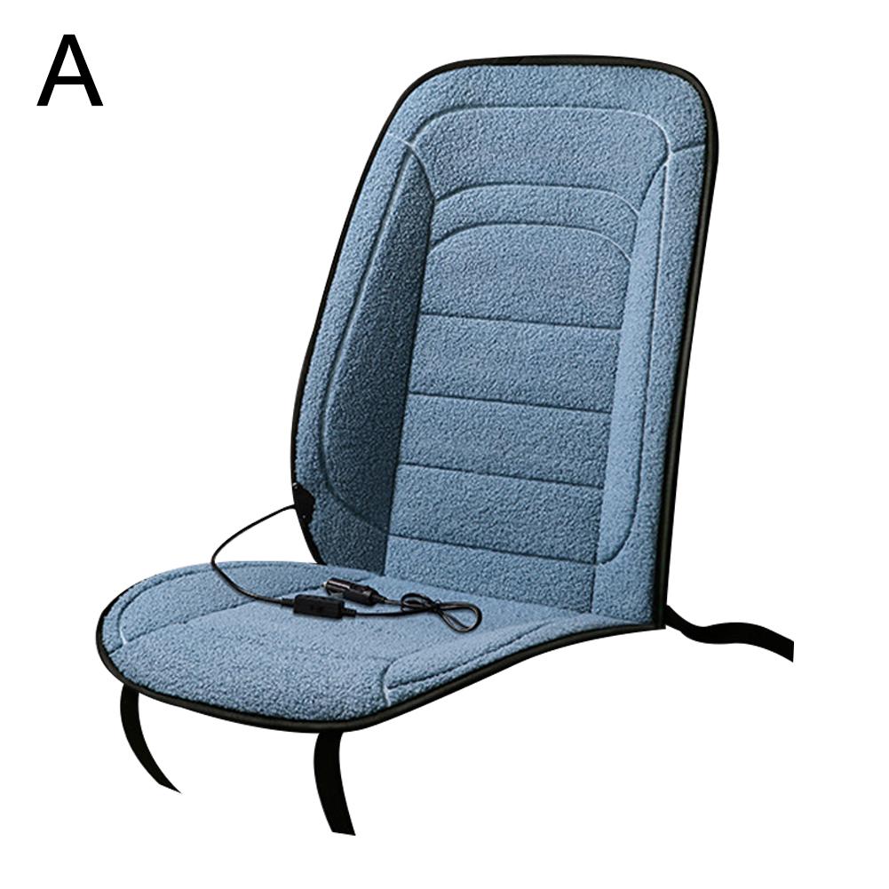 

Чехлы для автомобильных сидений с подогревом, подушка для сиденья автомобиля со спинкой 12 В, зимний комфорт, быстрая подогрев подушки для водителя и пассажира синий