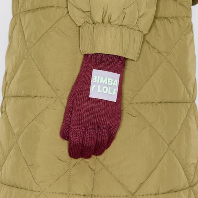 BIMBA Y LOLA [23FW] BIMBA Y LOLA Burgundy Knit Gloves B236AIG006BDB