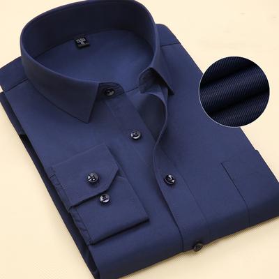 Chemises habillées pour hommes grandes tailles 7XL de qualité supérieure à manches longues coupe slim unies rayées business formelles chemise blanche vêtements sociaux pour hommes