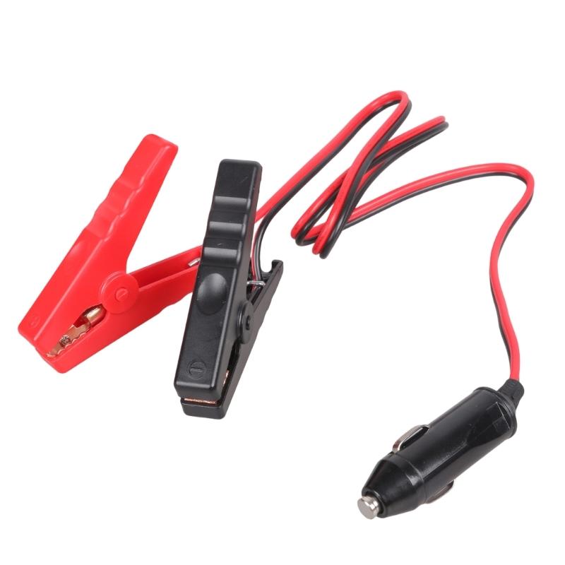 12V 24V 15A Vehicle Port Plug To Alligator Clip Power Cable For Car Battery And Outdoor Equipment 1m/2m
