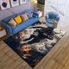 1PC Charging Soldier Battlefield Explosion Fire Smoke Carpet for Living Room Bedroom Sofa Home Decor Rus Non-slip Floor Mat