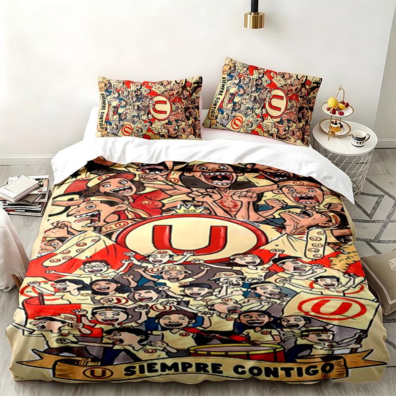 Club Universitario 3pc set Perfect for bedroom use Comfortable bedding set includes a duvet cover and two pillowcases Ideal birthday or Christmas gift