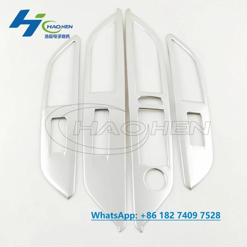 For Peugeot 3008 GT 2017-2025 Accessories Stainless Silver Car Window Switch Cover Window Control Panel Trim Car Styling LHD