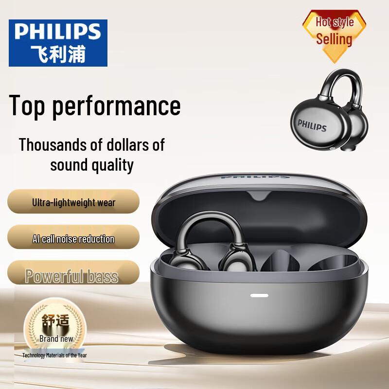 

Philips TAT3469 Wireless Open-Ear Clip Bluetooth Earbuds