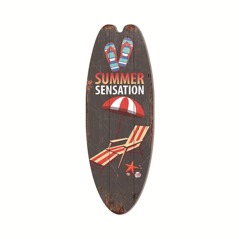 Hawaiian Surfboard Pendant Beach Wall Decoration Sign