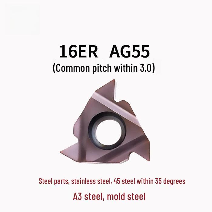Haojiang AG60 CNC Threading Inserts Tool Holder for Internal/External Threads In Stainless Steel