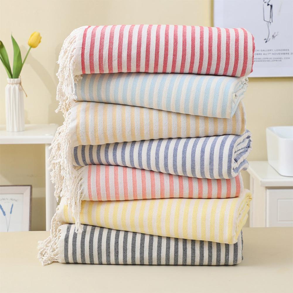 With Tassel Sports Bath Towel Polyester-cotton Swimming Towel Simple Travel Blanket  Spa