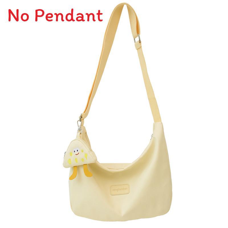 Nylon Single Shoulder Bag For Women With Zipper Closure And Phone Pocket For Casual Travel Use