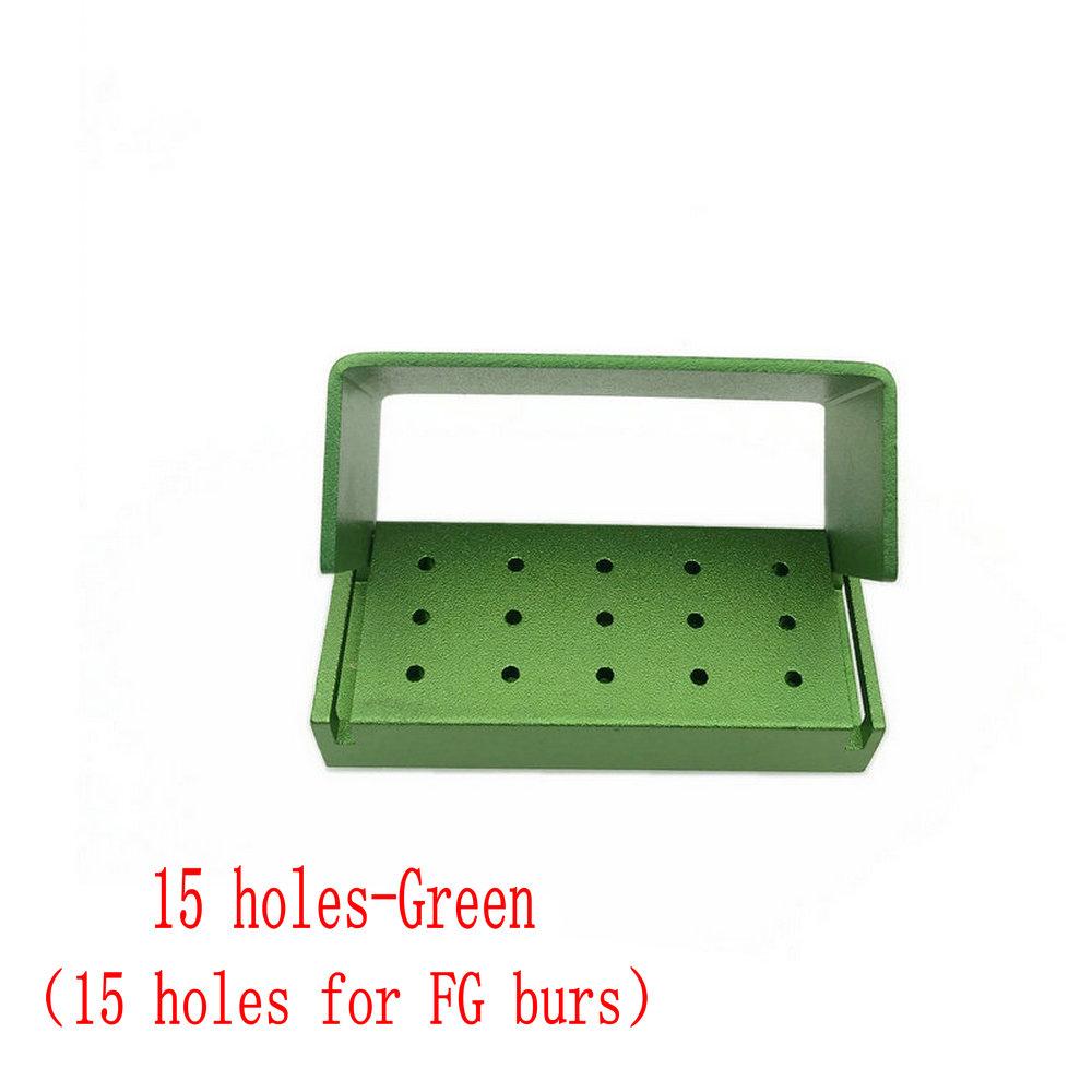 15/30 holes Dental Diamond Burs Holder Block Disinfection Box Autoclave ALUMINIUM Bur Holder Dentist Tools