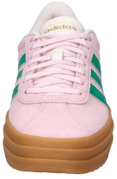 Кроссовки Adidas VL Court Bold Women прозрачный розовый/корт зеленый/коричневый белый