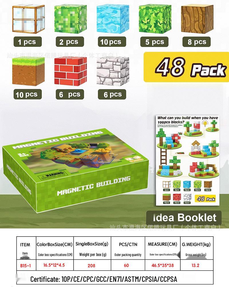 Magnetic Cube World: Original Forest STEM Sensory Puzzle Set