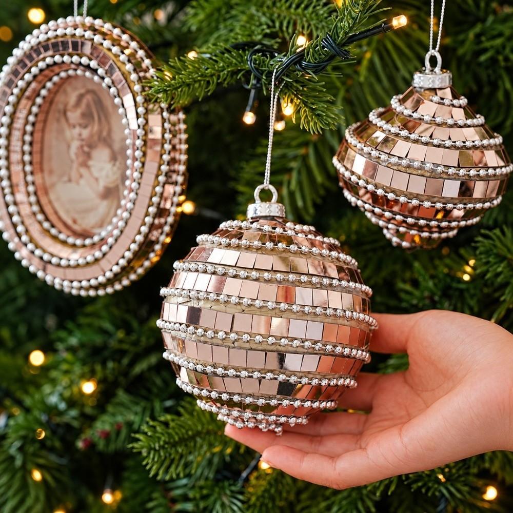 Scene Layout Christmas Ball Hanging Decoration Mirror Surface Mirror Ball Home Celebration