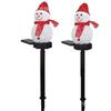 Waterproof LED Solar Christmas Lawn Lights: Santa & Snowman Decorations for Outdoor Courtyards