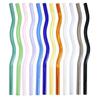 Paille écologique en verre borosilicaté courbée - Colorée et résistante à la chaleur