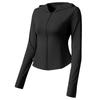 Black ice silk slim-fitting sunscreen clothing for women's summer small waist anti-UV tight short light and breathable sunscreen clothing