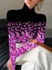 Women's cheongsam collar long-sleeved T-shirt, suitable for women, regular version