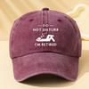 A Stylish Unisex Baseball Cap with a DO NOT DISTURB IM RETIRED Print Featuring a Classic Vintage Washed Design This Lightwe