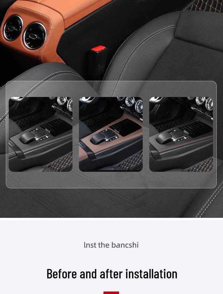 Mercedes-Benz GLA Mittelkonsolen Dekoraufkleber: Passend für GLB220, A-Klasse, CLA, EQA, EQB - Schutzfolie für den Fahrzeuginnenraum.