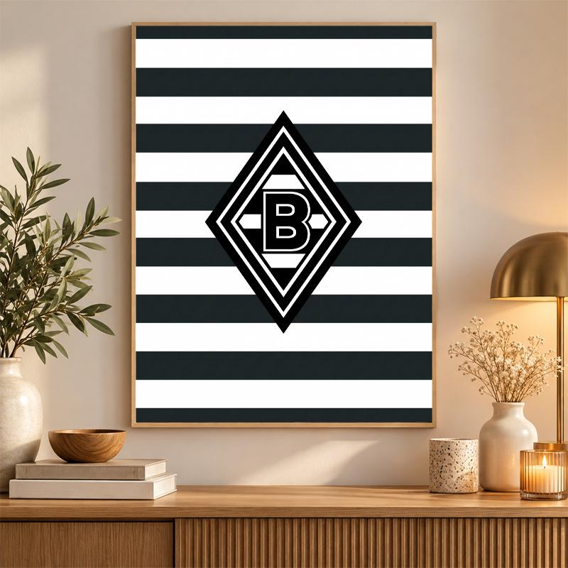 Borussia Mönchengladbach Diamond Painting Kit 5D Full Drill DIY Diamond Mosaic Wall Art Home Decor