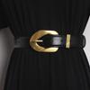 2.8cmVintage Genuine Leather Women's Belt with Metal Pin Buckle