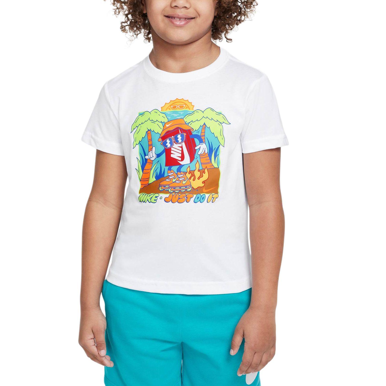 

Nike Boxy Sports Casual Soft Comfortable Versatile Short Sleeve T-Shirt Kids Tops White II3031-100 L