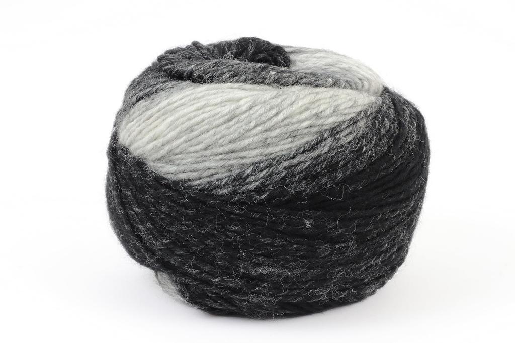 DMC OMBRE Extra Thick DMC8153 Yarn, #1000, White/Black, 150g, 285m,