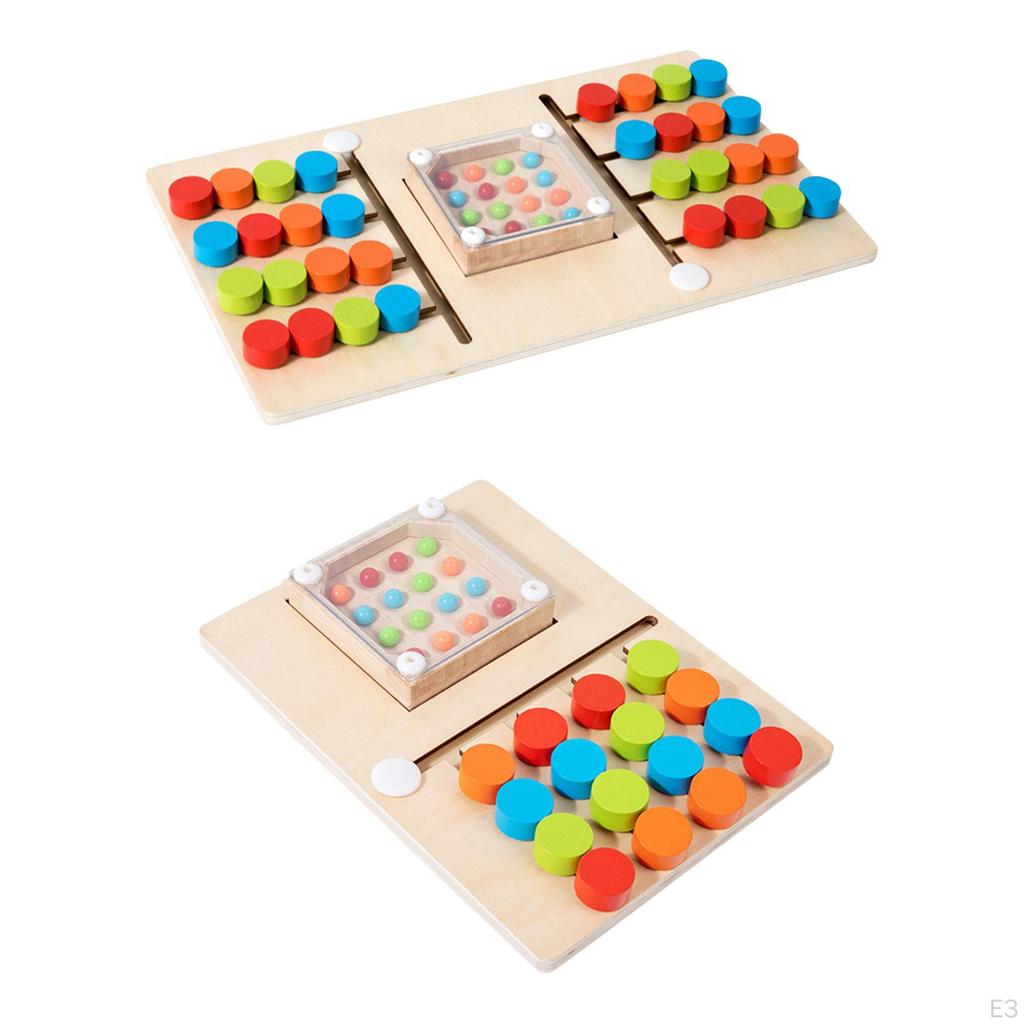 Color Matching Puzzles Four Game Preschool Educational Learning Toy Logic for Hand Eye