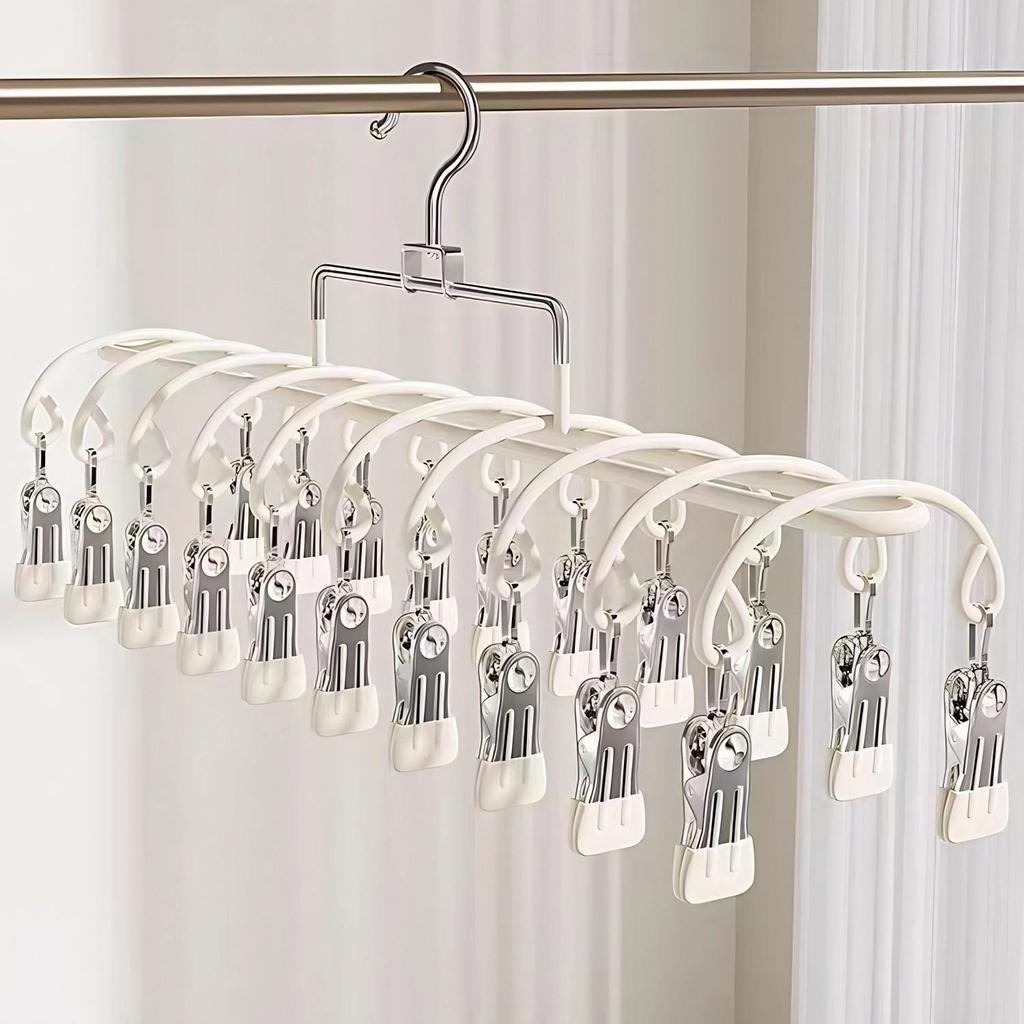 Adjustable Baby & Kids Clothes Rack with Trouser Clips and Small Hangers