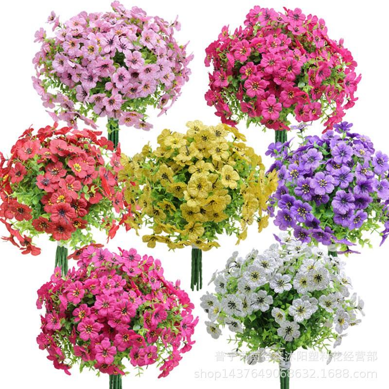 Artificial Eucalyptus Lavender Flower Bouquet With Silk Outdoor Decor Home Styling Photography Props