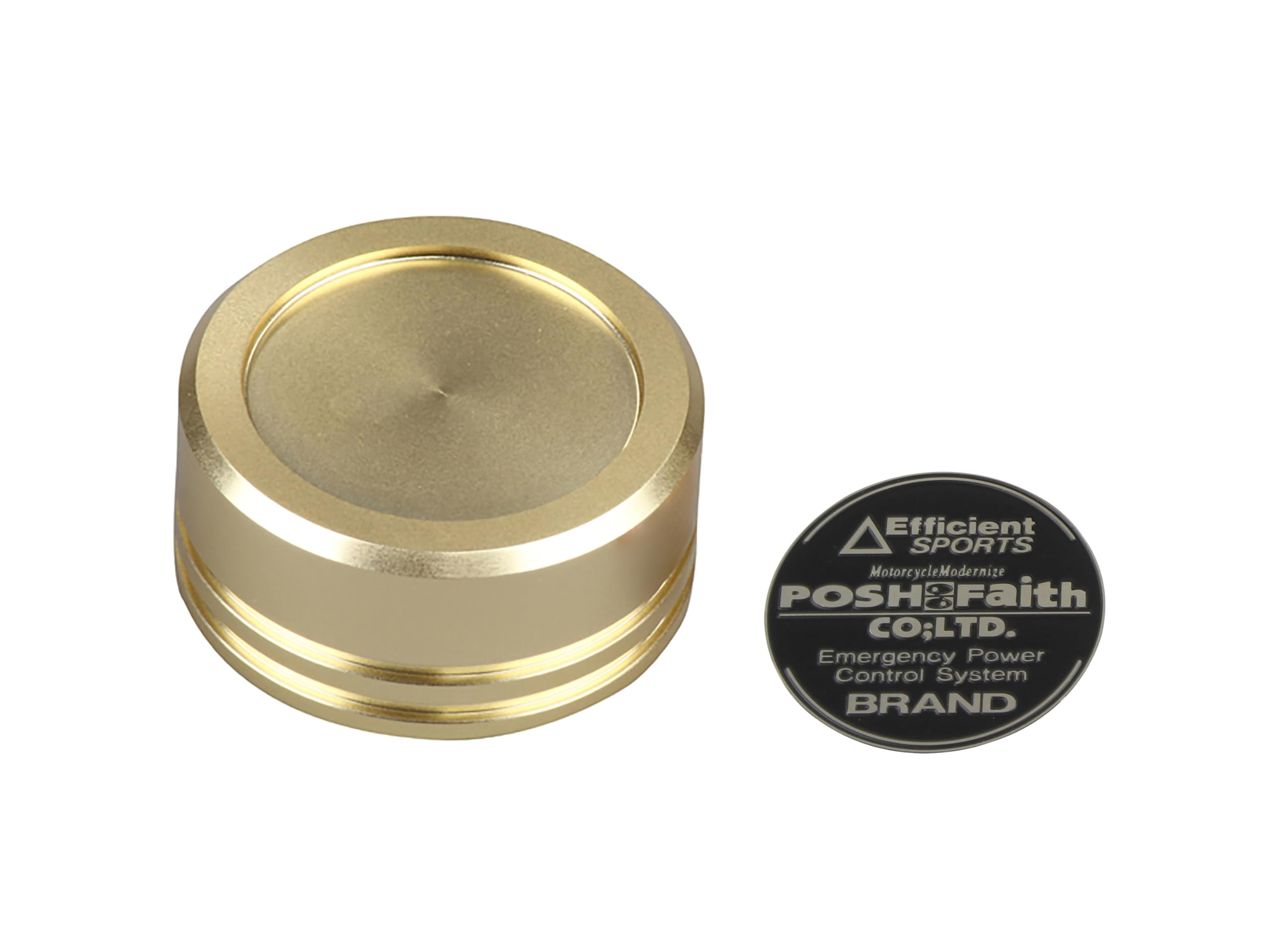 POSH FAITH Motorcycle Parts Master Cylinder Cap for NISSIN Diameter GALESPEED Champagne Gold (Outer 38mm) GS15/GS15SR - 500154-12
