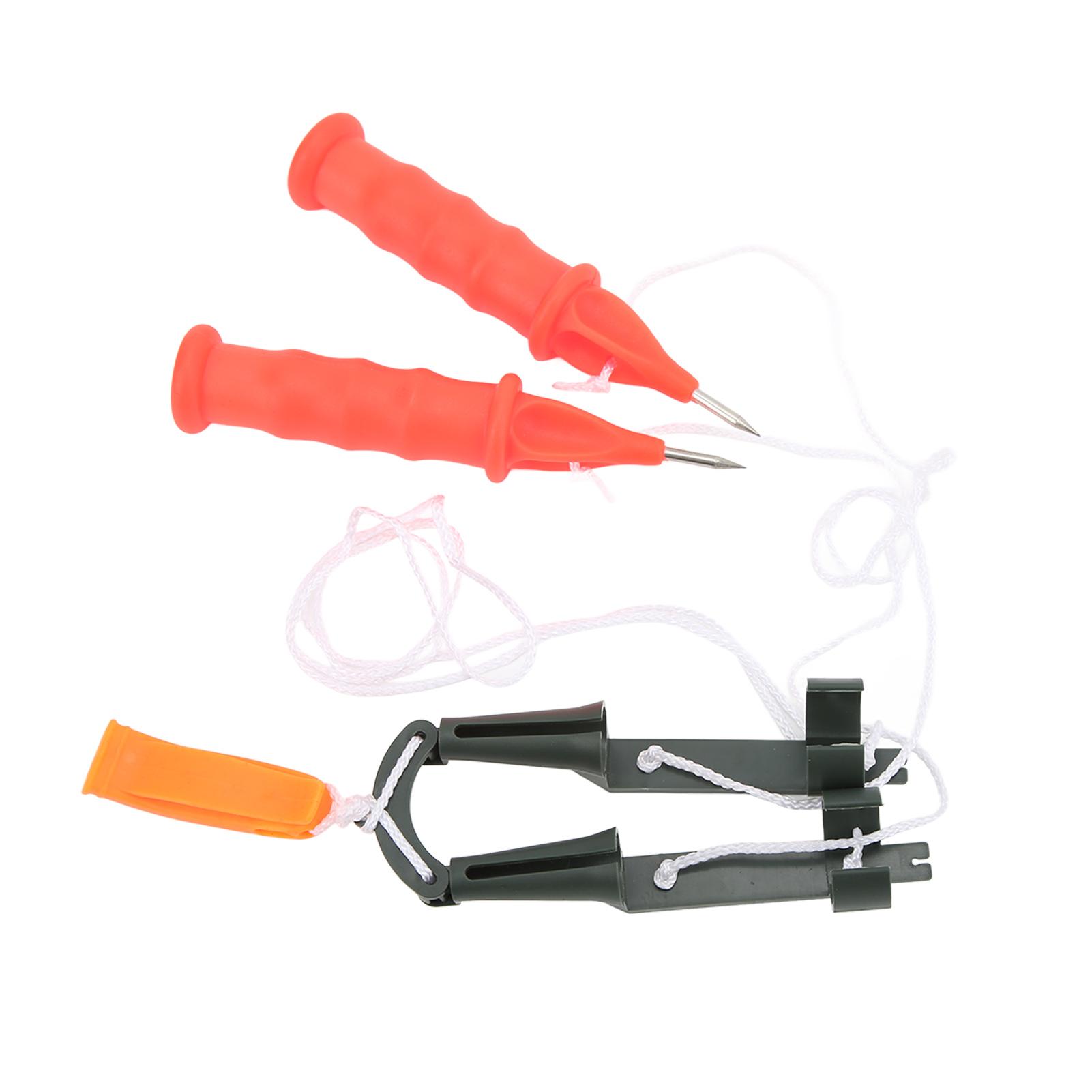 

2 шт. Зимние ледорубы для подледной рыбалки с аварийным свистком, рыболовные снасти, инструмент, белая веревка