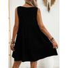 New Summer Women'S Loose Casual Flowing Sleeveless Plaid Dress