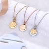Korean version of popular necklace female couple Mori gift collarbone chain letter round superposition creative love