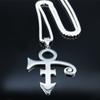 RIP Memorial Symbol Love Logo Steampunk Stainless Steel Necklace Women The Minimalism Artist Love Symbol Prince Necklace Jewelry