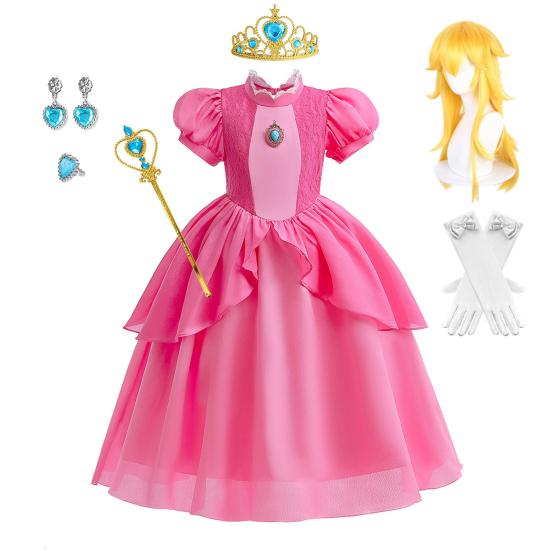 Kinder Prinsessenjurk Kostuum Lichtgewicht Polyester Jurk Podiumoptreden En Dagelijkse Kleding Outfit voor Halloween Cosplay Verjaardagsfeest