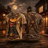 Halloween T-Shirt with Western Sheriff Pumpkin Print - Short Sleeve Casual Tee for Men and Women